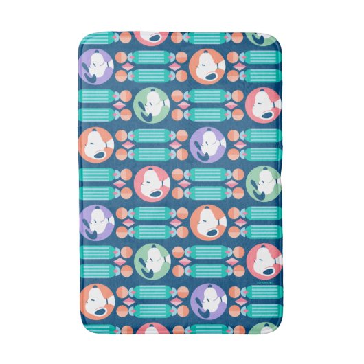 Erdnüsse | Snoopy Dark Blue Deko Dreams Pattern Badematte (Vorderseite Vertikal)