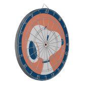 Erdnüsse | Snoopy Dark Blue Deko Dreams Pattern Dartscheibe (Vorderseite Links)