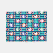 Erdnüsse | Snoopy Dark Blue Deko Dreams Pattern Fleecedecke (Vorderseite (Horizontal))