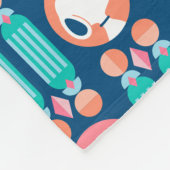 Erdnüsse | Snoopy Dark Blue Deko Dreams Pattern Fleecedecke (Ecke)