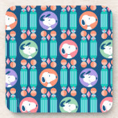 Erdnüsse | Snoopy Dark Blue Deko Dreams Pattern Getränkeuntersetzer (Vorderseite)