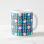 Erdnüsse | Snoopy Dark Blue Deko Dreams Pattern Jumbo-Tasse (Vorderseite Rechts)