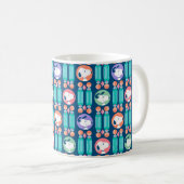 Erdnüsse | Snoopy Dark Blue Deko Dreams Pattern Kaffeetasse (VorderseiteRechts)