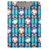 Erdnüsse | Snoopy Dark Blue Deko Dreams Pattern Klemmbrett (Vorderseite)
