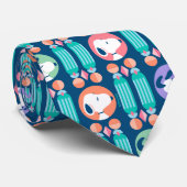 Erdnüsse | Snoopy Dark Blue Deko Dreams Pattern Krawatte (Gerollt)