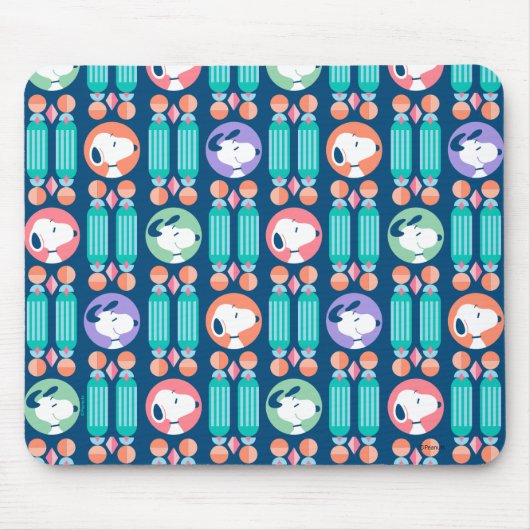 Erdnüsse | Snoopy Dark Blue Deko Dreams Pattern Mousepad (Vorne)