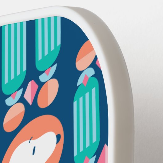 Erdnüsse | Snoopy Dark Blue Deko Dreams Pattern Pickleball Schläger (Linke Seite)