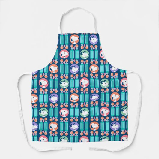 Erdnüsse | Snoopy Dark Blue Deko Dreams Pattern Schürze (Vorderseite)