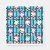 Erdnüsse | Snoopy Dark Blue Deko Dreams Pattern Serviette (Vorderseite)