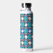 Erdnüsse | Snoopy Dark Blue Deko Dreams Pattern Trinkflasche (Rechts)