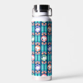 Erdnüsse | Snoopy Dark Blue Deko Dreams Pattern Trinkflasche (Rückseite)