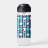 Erdnüsse | Snoopy Dark Blue Deko Dreams Pattern Trinkflasche (Rückseite)