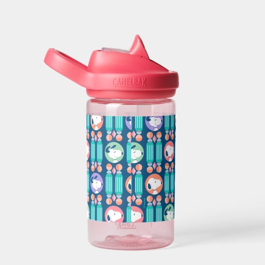 Erdnüsse | Snoopy Dark Blue Deko Dreams Pattern Trinkflasche (rechts)