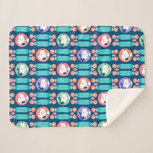 Erdnüsse | Snoopy Dark Blue Deko Dreams Sherpadecke (Vorderseite (Horizontal))