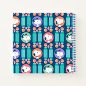 Erdnüsse | Snoopy Dark Blue Deko | Name hinzufügen Notizblock (Rückseite)