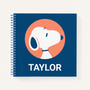 Erdnüsse Snoopy Dark Blue Deko Name hinzufügen Notizblock