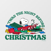 Erdnüsse | Snoopy 'Das war die Nacht vor Weihnacht Fensteraufkleber (Blatt)