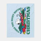 Erdnüsse | Snoopy 'Das war die Nacht vor Weihnacht Fleecedecke (Vorderseite)