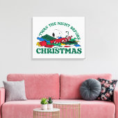 Erdnüsse | Snoopy 'Das war die Nacht vor Weihnacht Leinwanddruck (Insitu (Wohnzimmer))