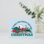 Erdnüsse | Snoopy 'Das war die Nacht vor Weihnacht Postkarte (Stehend Vorderseite)