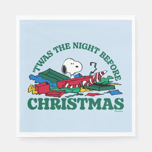 Erdnüsse | Snoopy 'Das war die Nacht vor Weihnacht Serviette (Vorderseite)