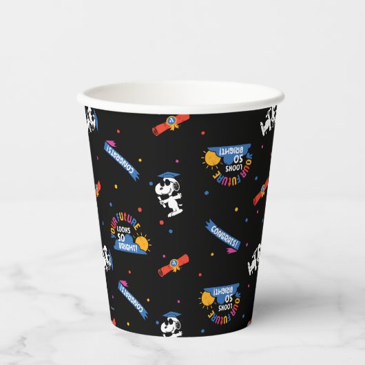 Erdnüsse Snoopy Deine Zukunft sieht hell aus Absch Pappbecher (Vorderseite)