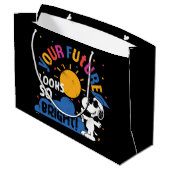 Erdnüsse Snoopy Deine Zukunft sieht so hell aus Große Geschenktüte (Rückseite Schrägansicht)