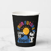Erdnüsse Snoopy Deine Zukunft sieht so hell aus Pappbecher (Rückseite)