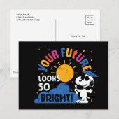 Erdnüsse Snoopy Deine Zukunft sieht so hell aus Postkarte (Vorne/Hinten)
