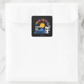 Erdnüsse Snoopy Deine Zukunft sieht so hell aus Quadratischer Aufkleber (Tasche)
