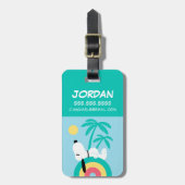 Erdnüsse | Snoopy Deko Dreams Club Paradiso Gepäckanhänger (Vorderseite vertikal)