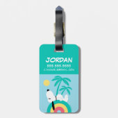 Erdnüsse | Snoopy Deko Dreams Club Paradiso Gepäckanhänger (Rückseite vertikal)