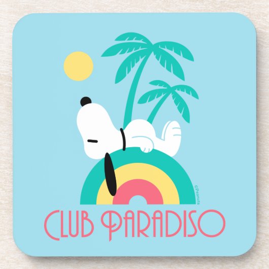 Erdnüsse | Snoopy Deko Dreams Club Paradiso Getränkeuntersetzer (Vorderseite)