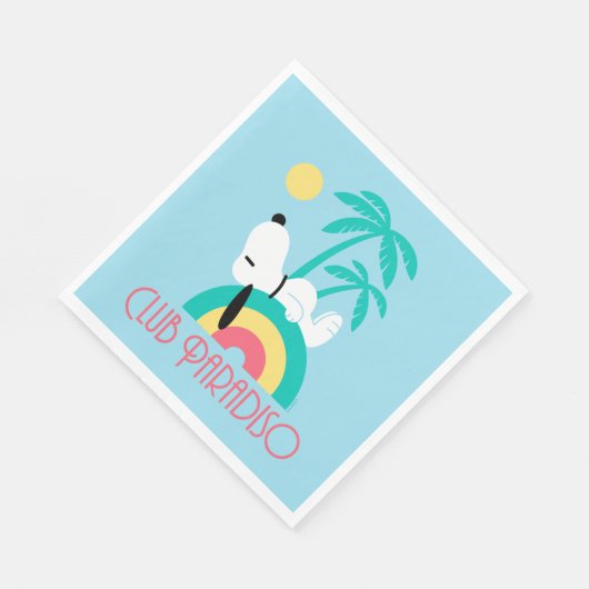 Erdnüsse | Snoopy Deko Dreams Club Paradiso Serviette (Ecke)