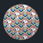 Erdnüsse | Snoopy Deko Dreams Pattern Dartscheibe<br><div class="desc">Karo dieses Art-Déco-Erdnussmuster mit Snoopy.</div>