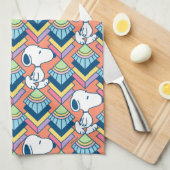 Erdnüsse | Snoopy Deko Dreams Pattern Geschirrtuch (Viertel Falte)