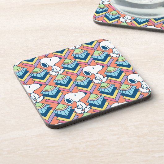 Erdnüsse | Snoopy Deko Dreams Pattern Getränkeuntersetzer (Linke Seite)