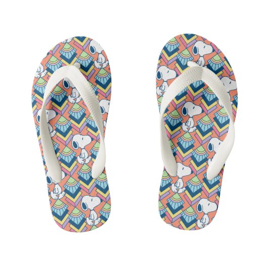 Erdnüsse | Snoopy Deko Dreams Pattern Kinderbadesandalen (Fußbett)