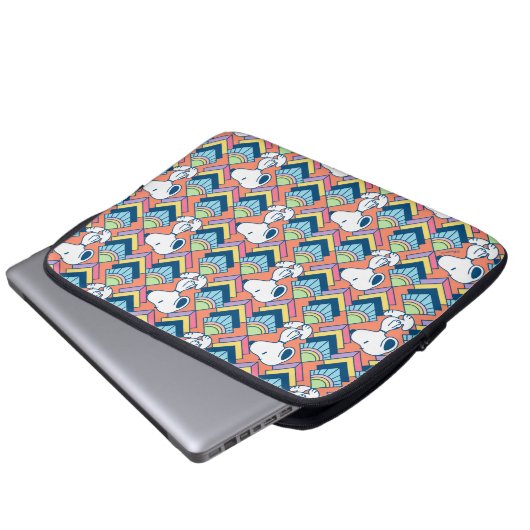 Erdnüsse | Snoopy Deko Dreams Pattern Laptopschutzhülle (Vorne Knopf)