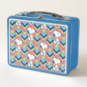 Erdnüsse | Snoopy Deko Dreams Pattern Metall Brotdose (Vorderseite)