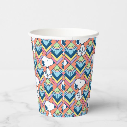 Erdnüsse | Snoopy Deko Dreams Pattern Pappbecher (Rechts)