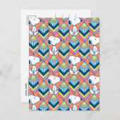 Erdnüsse | Snoopy Deko Dreams Pattern Postkarte (Vorne/Hinten)