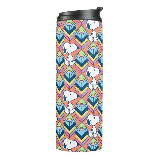 Erdnüsse | Snoopy Deko Dreams Pattern Thermosbecher (Nach links gedreht)