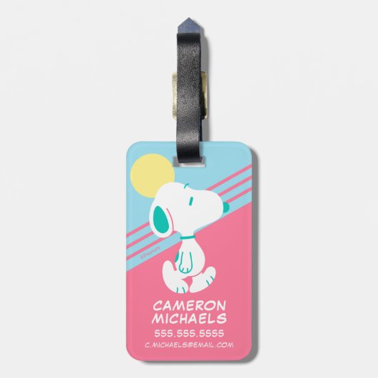 Erdnüsse | Snoopy Deko Dreams Sun Gepäckanhänger (Rückseite vertikal)