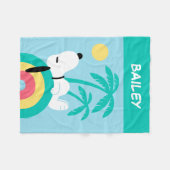 Erdnüsse | Snoopy-Deko | Name hinzufügen Fleecedecke (Vorderseite (Horizontal))