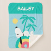 Erdnüsse | Snoopy-Deko | Name hinzufügen Sherpadecke (Vorderseite)