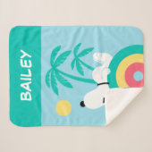 Erdnüsse | Snoopy-Deko | Name hinzufügen Sherpadecke (Vorderseite (Horizontal))