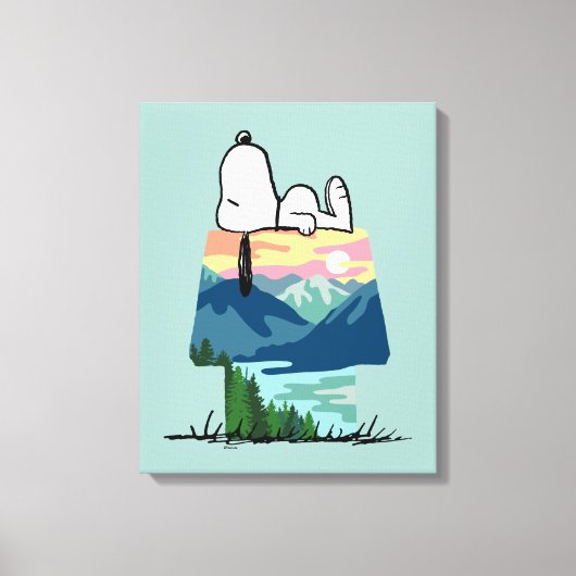 Erdnüsse | Snoopy Dog House Go Wild Leinwanddruck (Vorderseite)