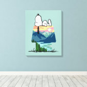 Erdnüsse | Snoopy Dog House Go Wild Leinwanddruck (Insitu (Holzboden))