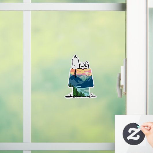 Erdnüsse | Snoopy Dog House Sunrise Fensteraufkleber (Zuhause)